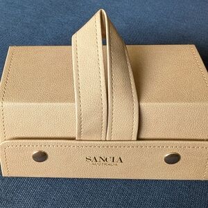Sancia Beige Sunglass Case - 3 Compartment